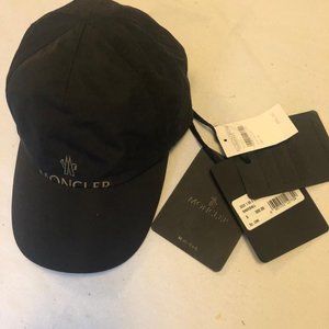 Moncler Baseball Hat/Cap - Black - Adjustable - BNWT - AUTHENTIC